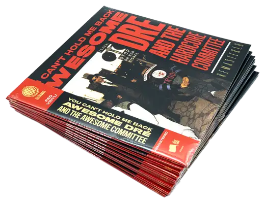 Stack of copies of album