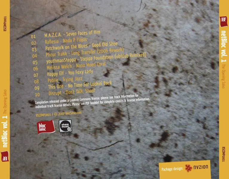 netBloc Vol. 1 Traycard for “netBloc Volume 1 (The Opening Salvo)” by Various Artists