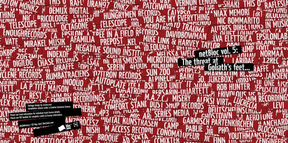 netBloc Vol. 5 Insert for “netBloc Volume 5 (The threat at Goliath's feet...)” by Various Artists