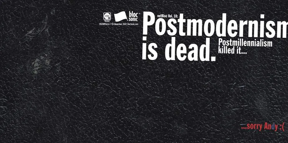 netBloc Vol. 10 Insert Alt 1 for “netBloc Volume 10: Postmodernism is dead. Postmillennialism killed it... sorry Andy :(” by Various Artists