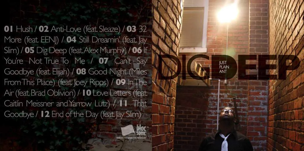 Album Insert for “Dig Deep” by Just Plain Ant