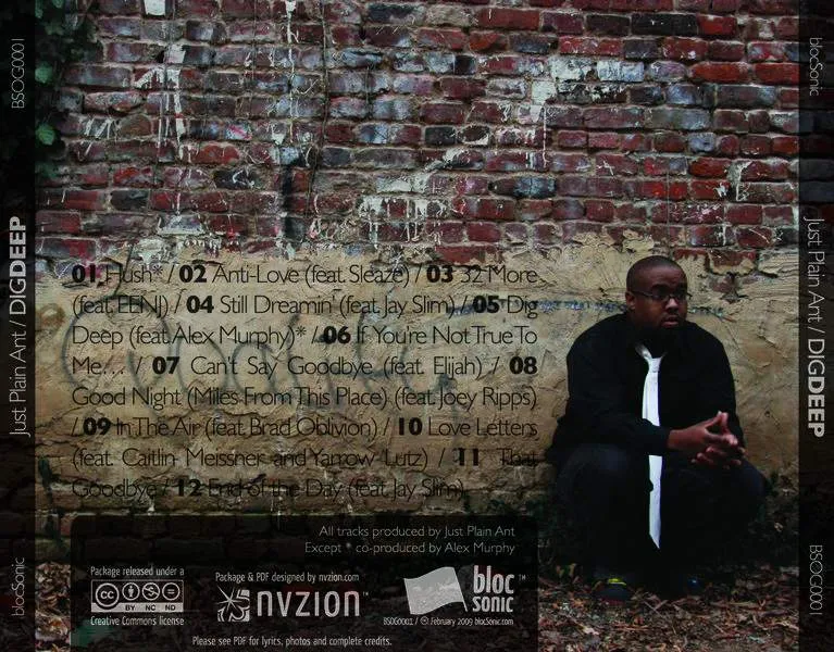 Album Traycard for “Dig Deep” by Just Plain Ant