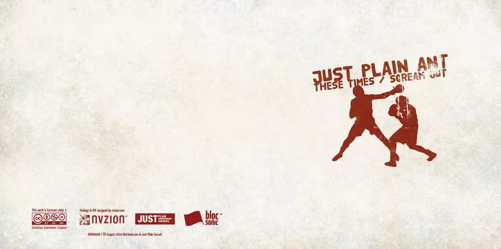 Album Insert for “These Times / Scream Out” by Just Plain Ant