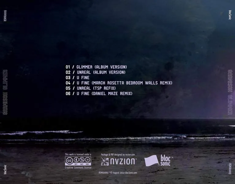 Album Traycard for “Glimmer” by Garmisch