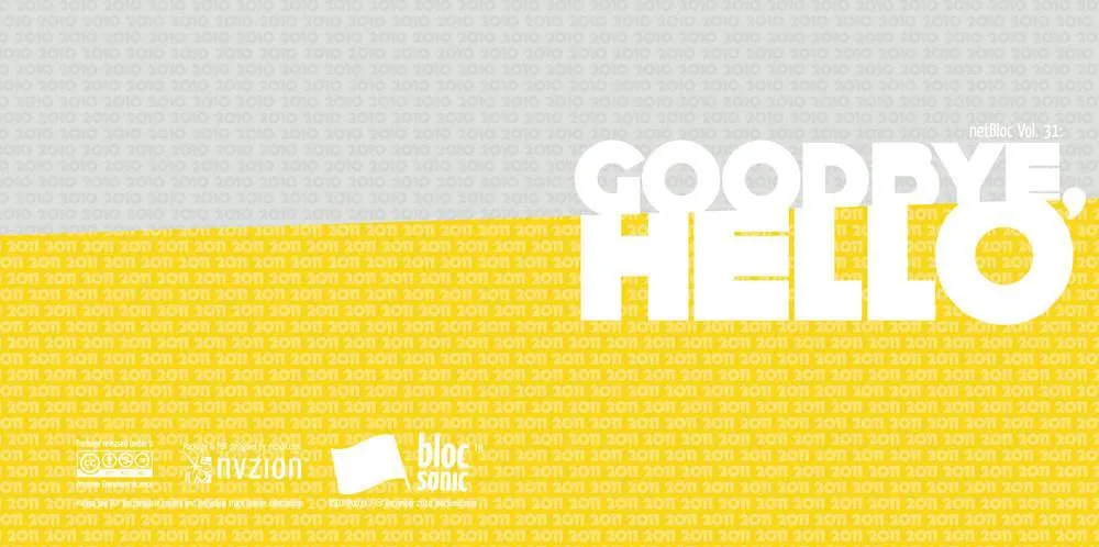 Album insert for “netBloc Volume 31 (Goodbye, Hello)” by Various Artists