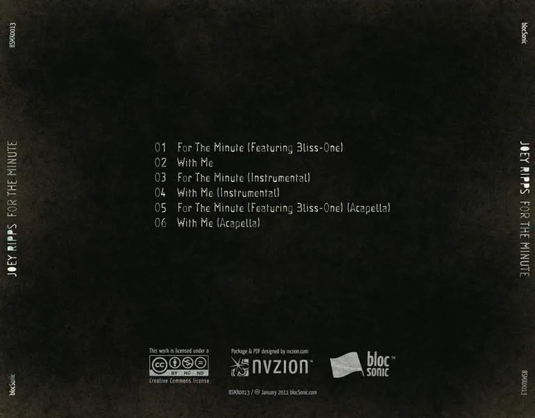 Album traycard for “For The Minute” by Joey Ripps