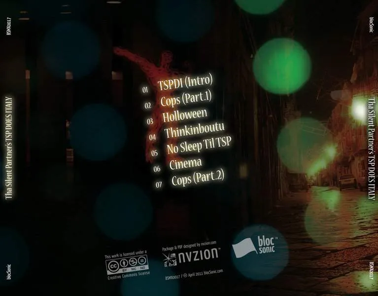Album traycard for “TSP Does Italy” by Tha Silent Partner