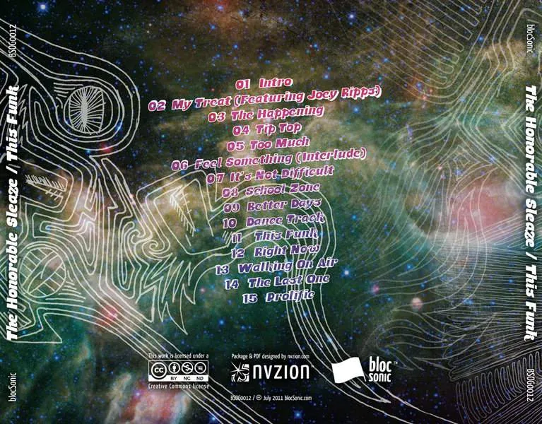 Album traycard for “This Funk” by The Honorable Sleaze