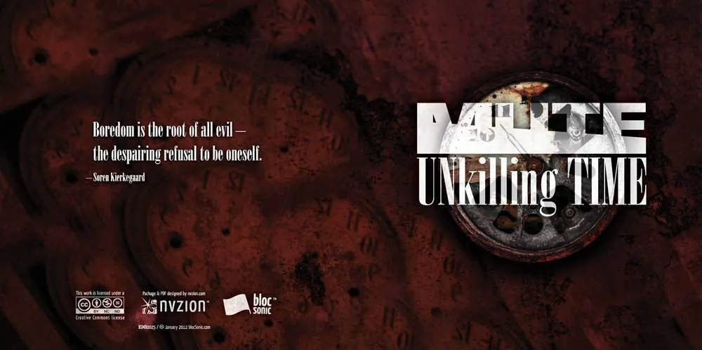 Album insert for “UNkilling Time” by MUTE