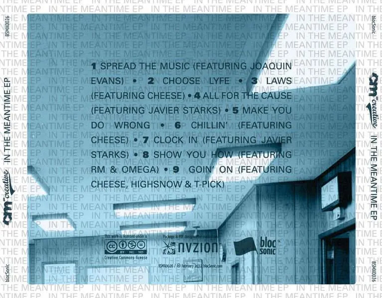 Album traycard for “In The Meantime EP” by CM aka Creative