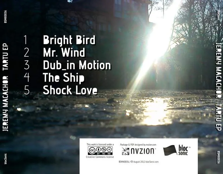 Album traycard for “Tartu EP” by Jeremy Macachor