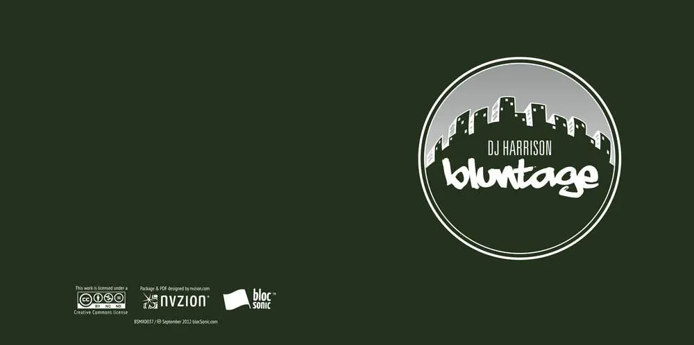 Album insert for “Bluntage” by DJ Harrison