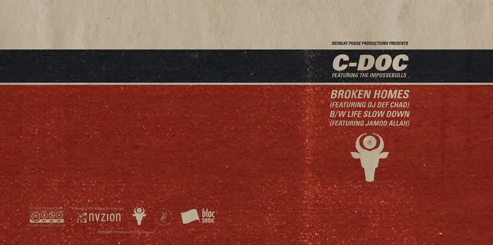 Album insert for “Broken Homes (Featuring DJ Def Chad)” by C-Doc