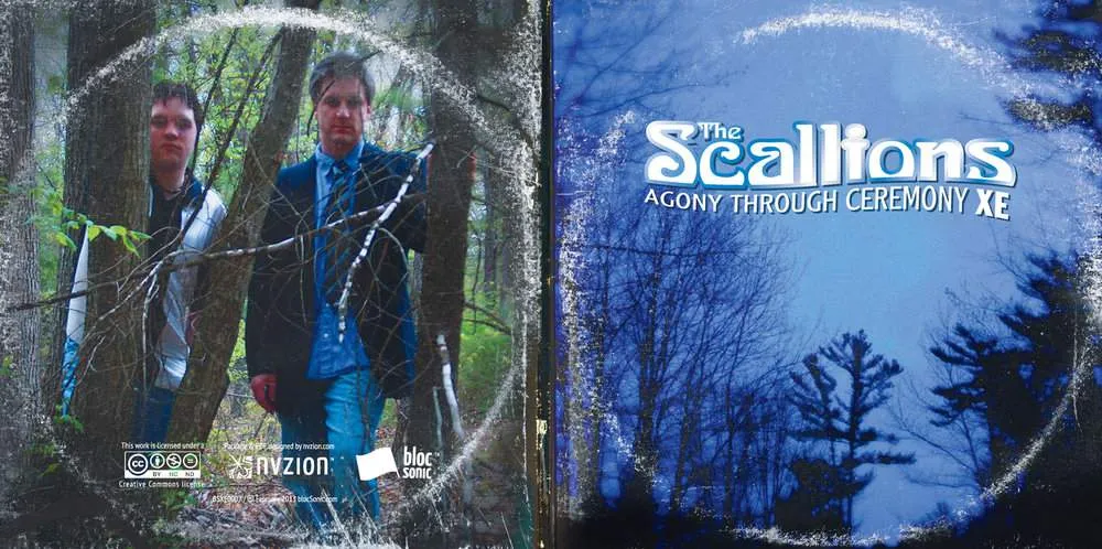 Album insert for “Agony Through Ceremony XE” by The Scallions
