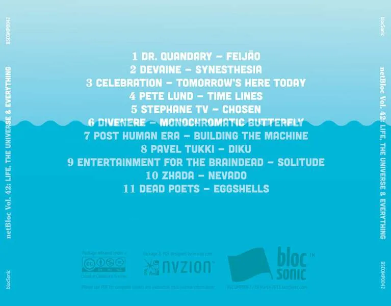 Album traycard for “netBloc Vol. 42: Life, The Universe & Everything” by Various Artists