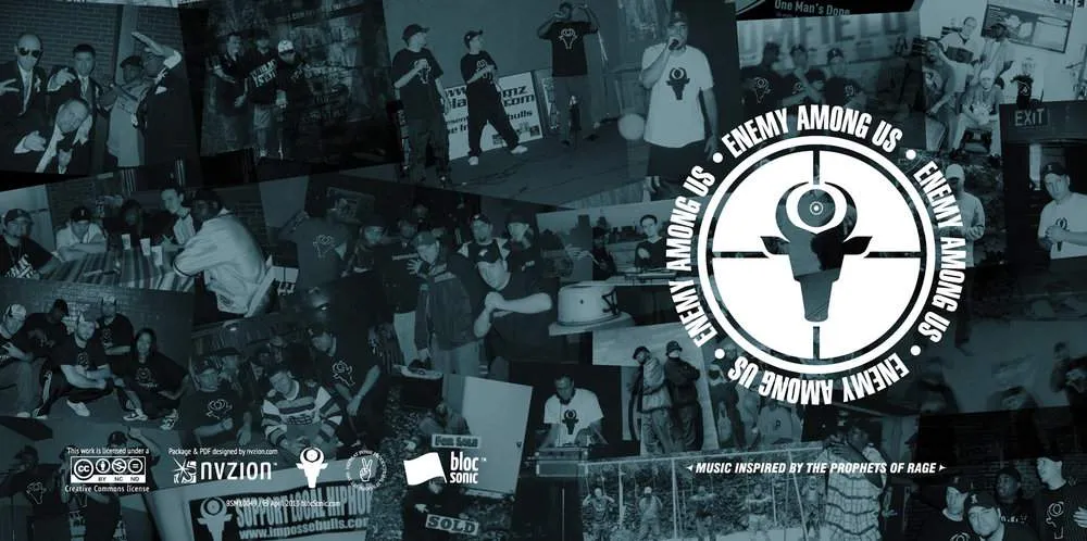 Album insert for “Enemy Among Us” by The Impossebulls