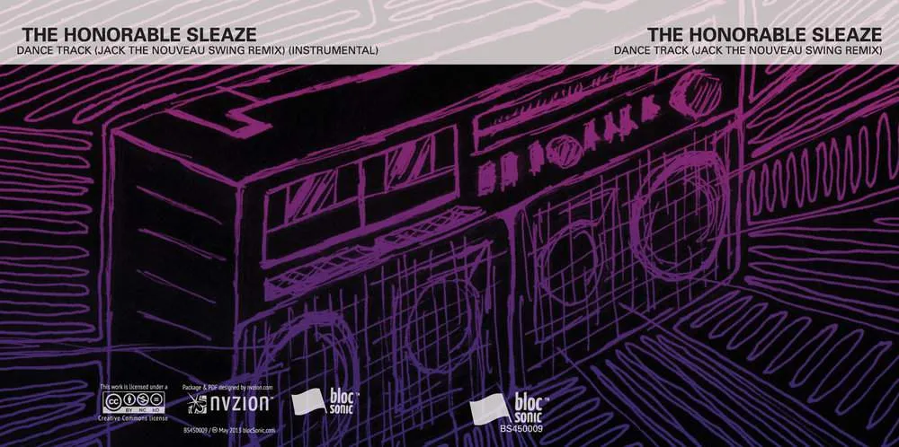 Album insert for “Dance Track (Jack The Nouveau Swing Remix)” by The Honorable Sleaze