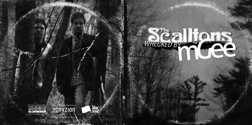 Album insert for “Wrecked by mGee” by The Scallions