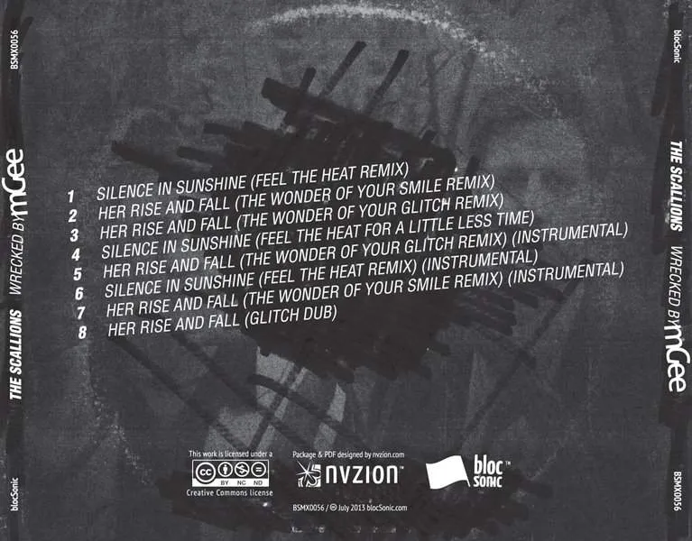 Album traycard for “Wrecked by mGee” by The Scallions