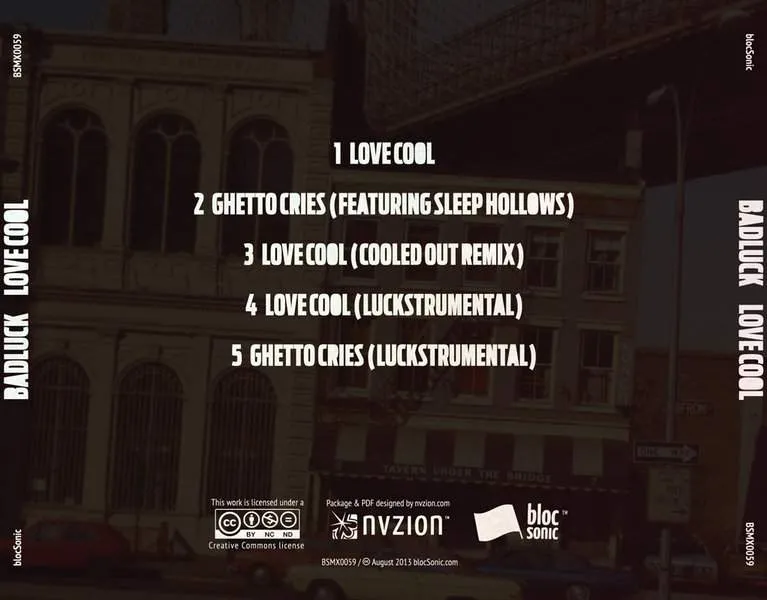 Album traycard for “Love Cool” by BADLUCK