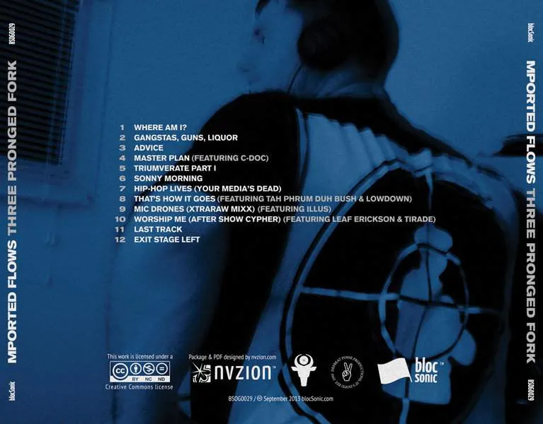Album traycard for “Three Pronged Fork” by Mported Flows