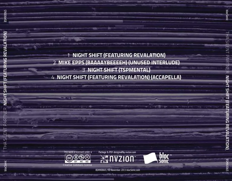 Album traycard for “Night Shift (Featuring Revalation)” by Tha Silent Partner