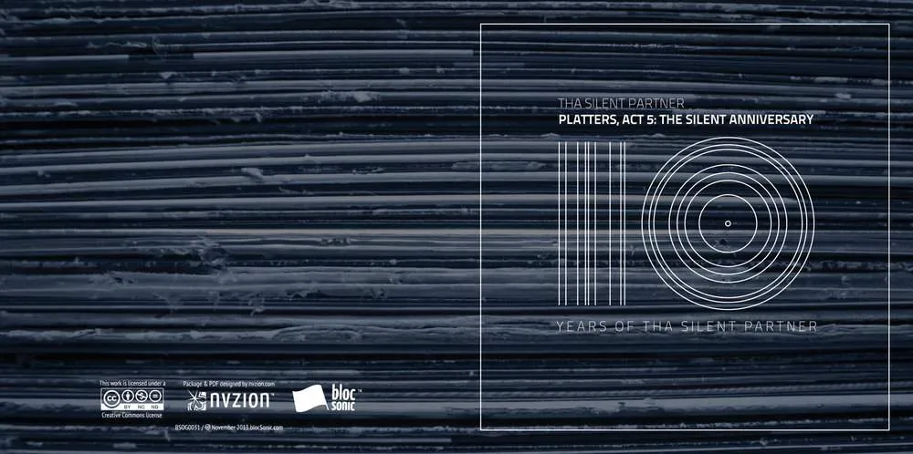Album insert for “Platters, Act 5: The Silent Anniversary (10 Years Of Tha Silent Partner)” by Tha Silent Partner