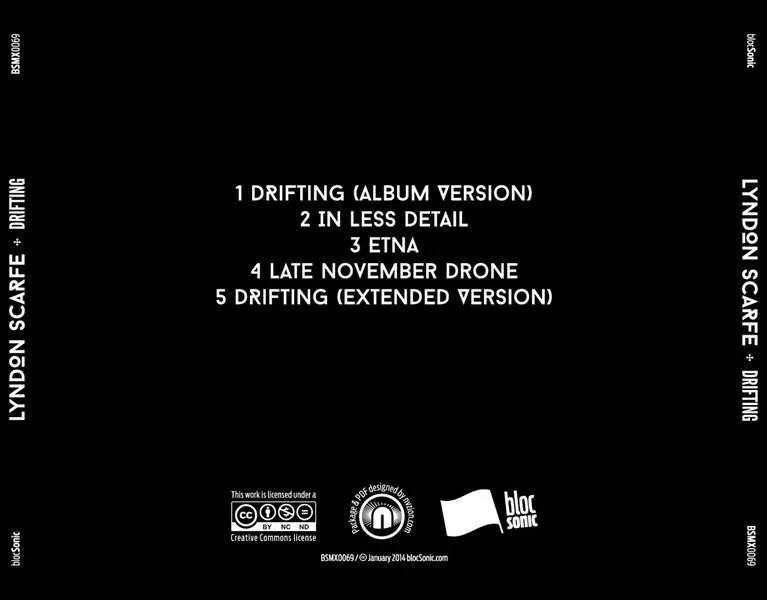 Album traycard for “Drifting” by Lyndon Scarfe