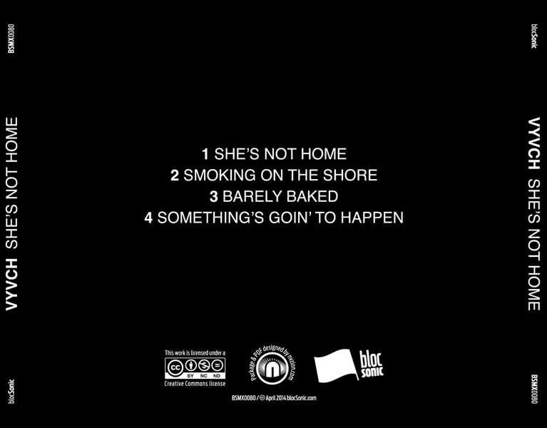 Album traycard for “She's Not Home” by VYVCH