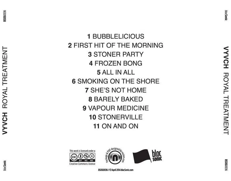 Album traycard for “Royal Treatment” by VYVCH
