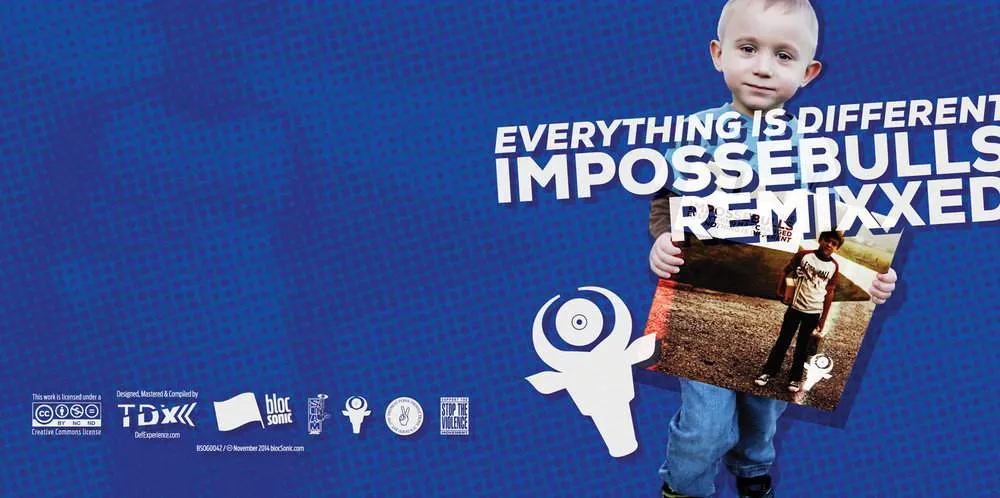 Album insert for “Everything is Different: Impossebulls Remixxed” by The Impossebulls
