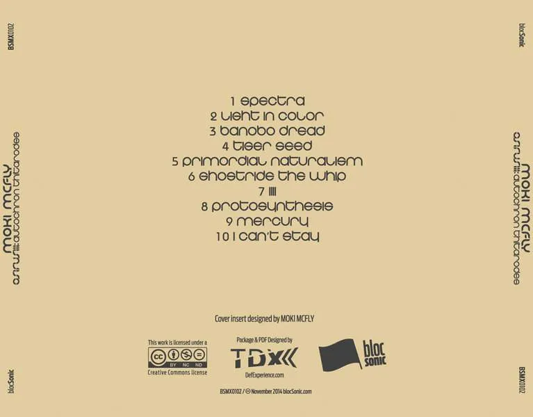 Album traycard for “Osirus III: Autochron Thitarodes” by Moki Mcfly