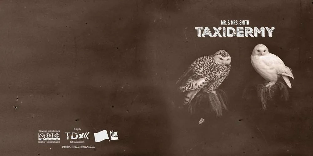Album insert for “Taxidermy” by Mr. &amp; Mrs. Smith