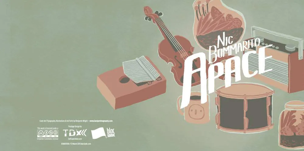 Album insert for “Apace” by Nic Bommarito
