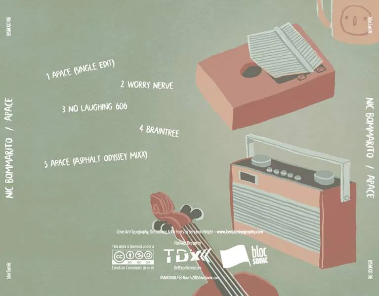 Album traycard for “Apace” by Nic Bommarito