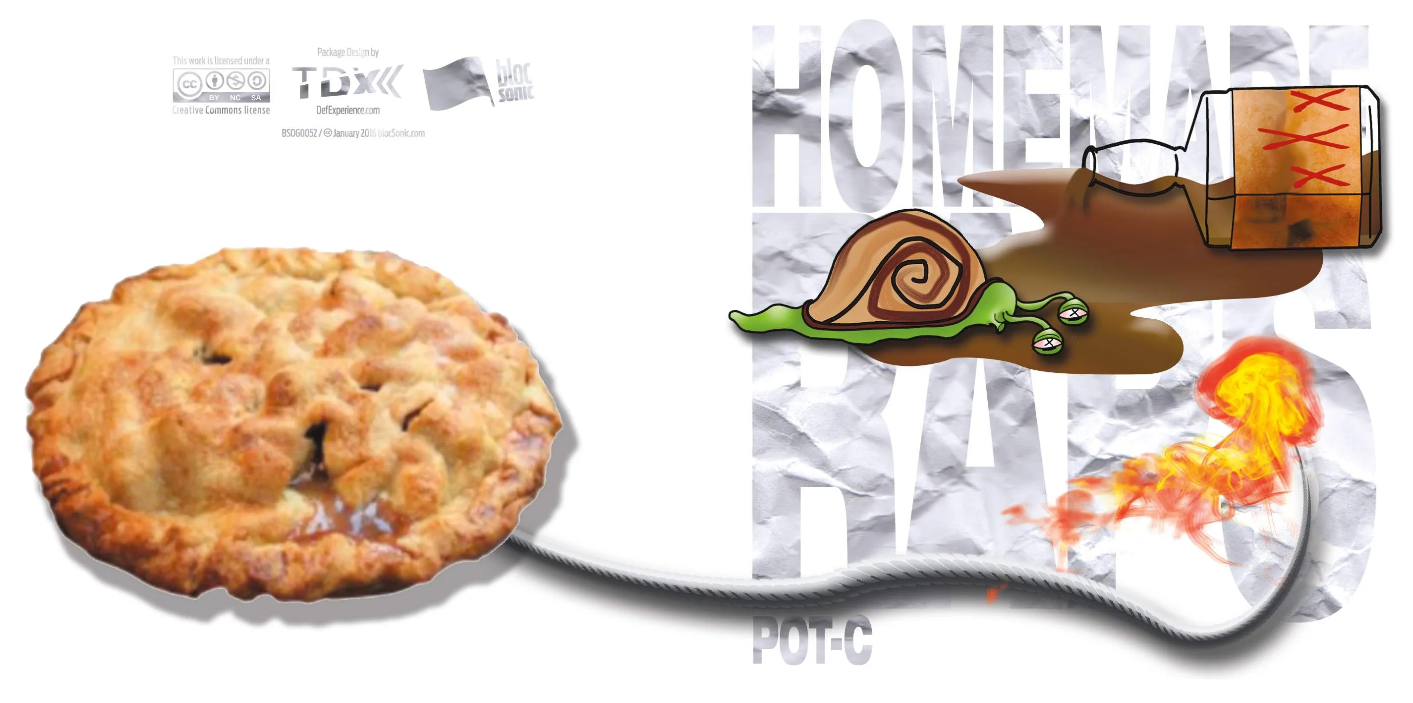 Album insert for “Homemade Raps” by Pot-C