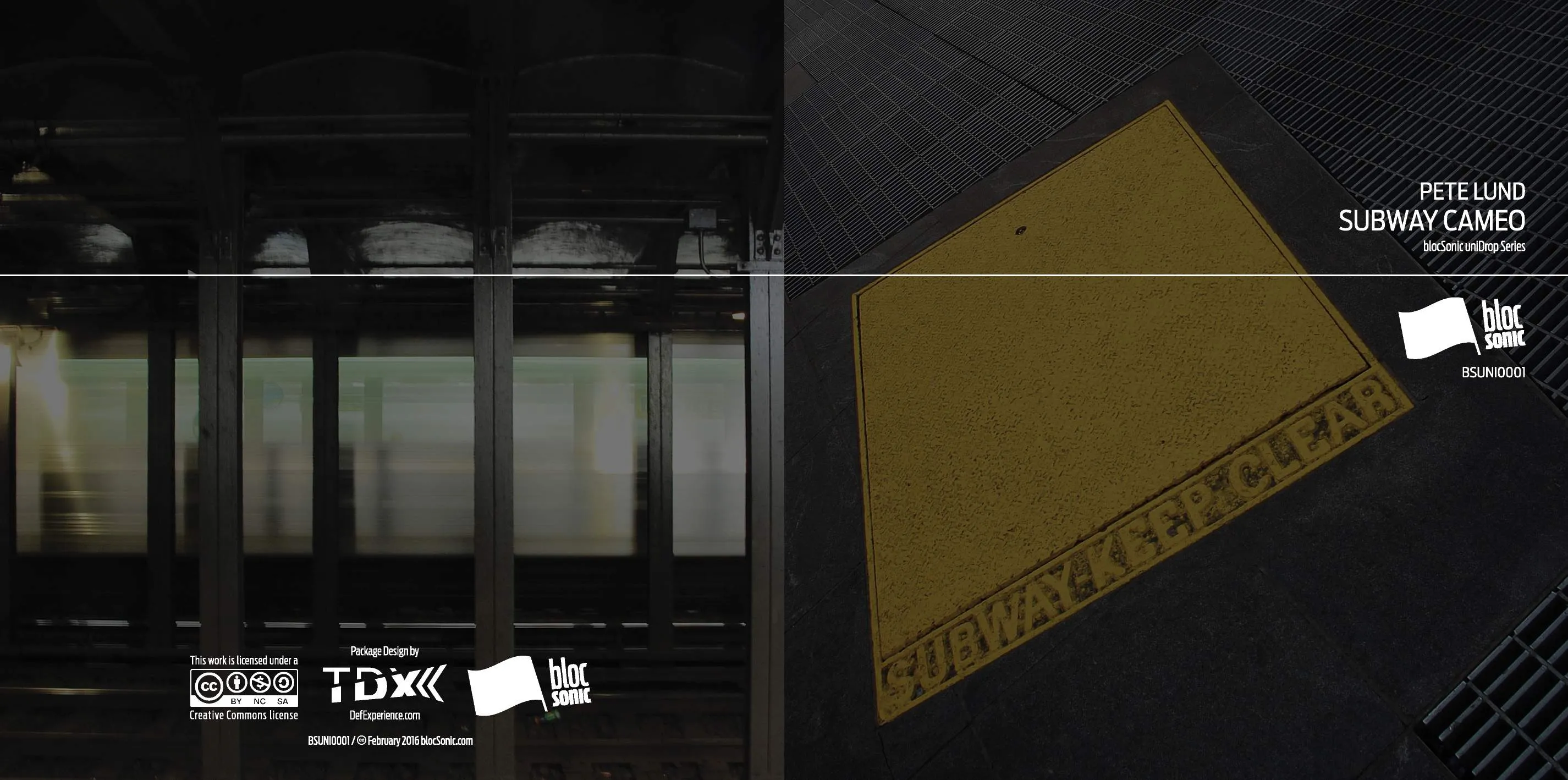 Album insert for “Subway Cameo” by Pete Lund