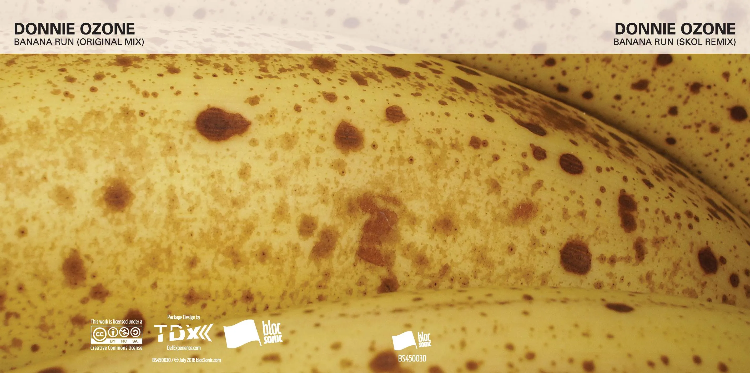 Album insert for “Banana Run (SKOL Remix)” by Donnie Ozone