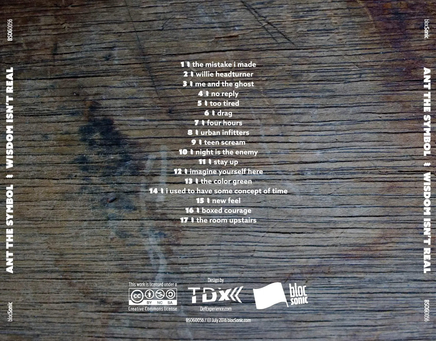 Album traycard for “Wisdom Isn't Real” by Ant The Symbol