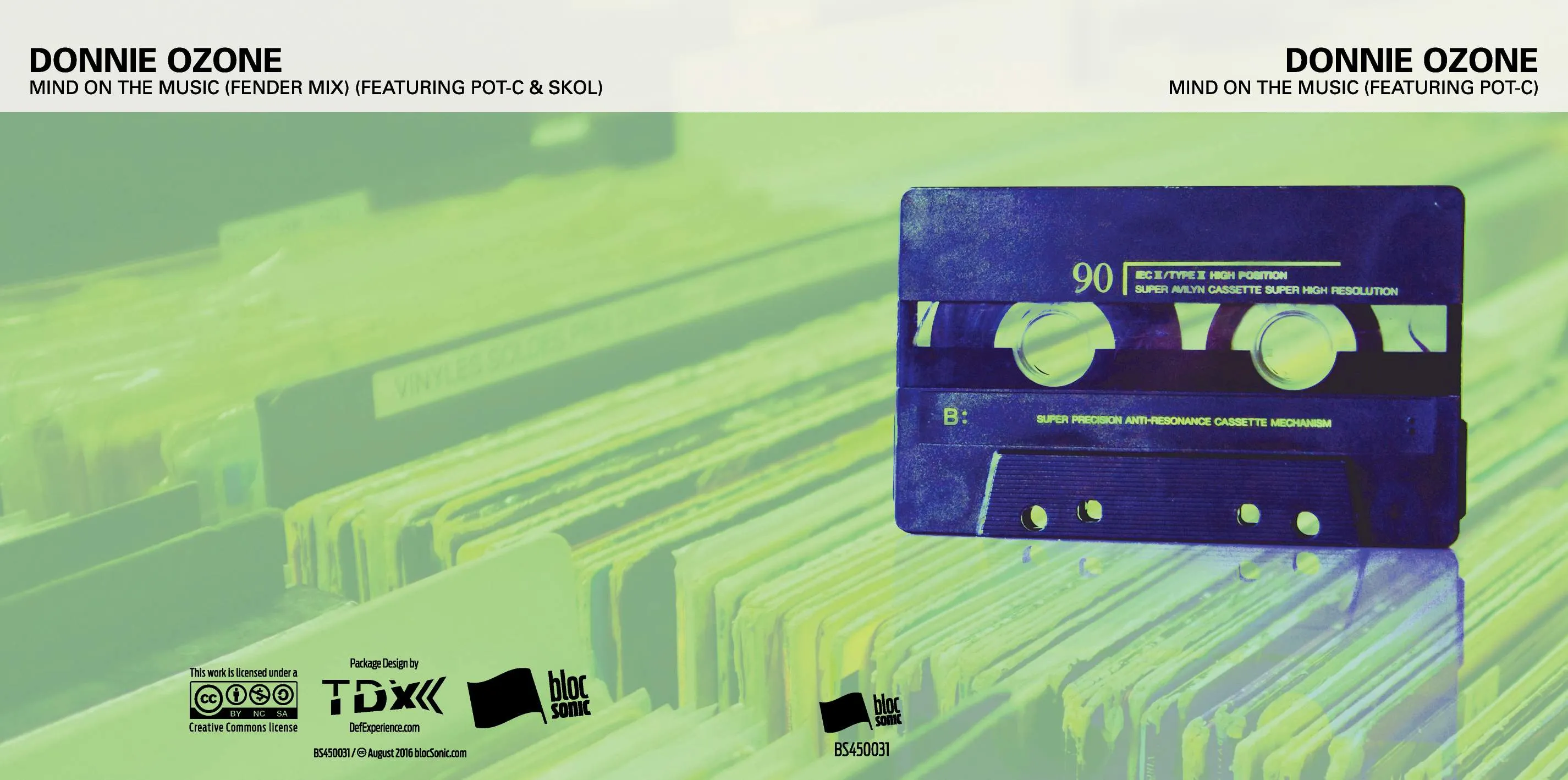 Album insert for “Mind On The Music (Featuring Pot-C &amp; SKOL)” by Donnie Ozone
