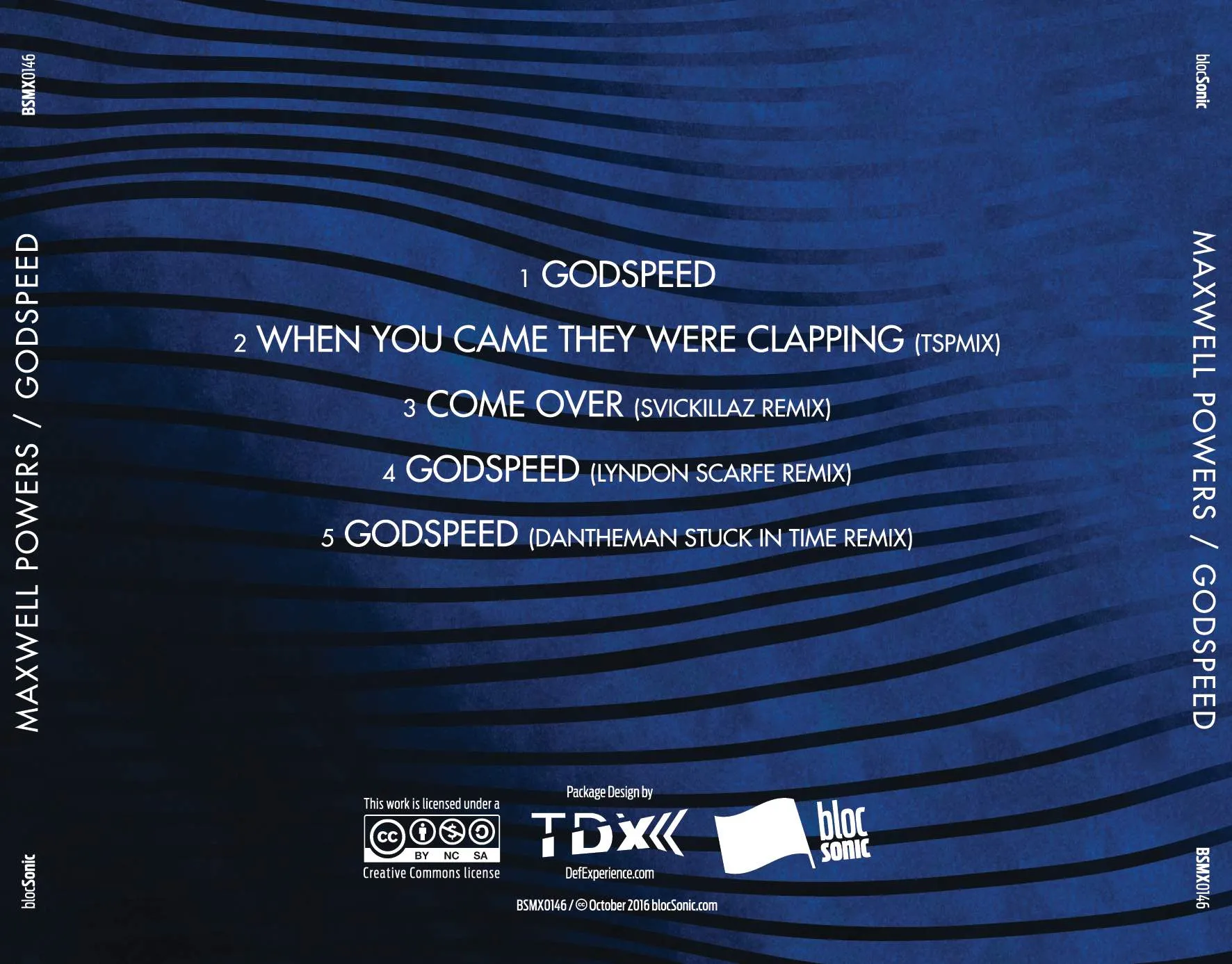 Album traycard for “Godspeed” by Maxwell Powers