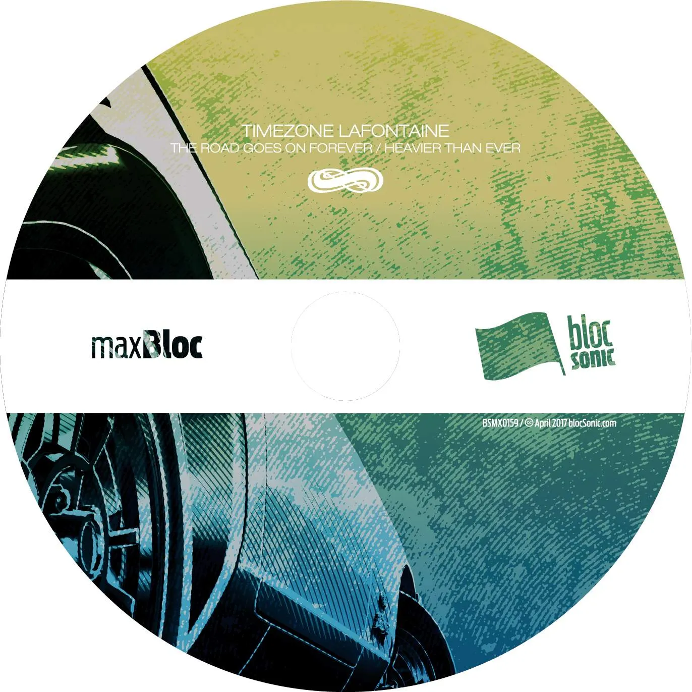 Album disc for “The Road Goes On Forever / Heavier Than Ever” by Timezone Lafontaine