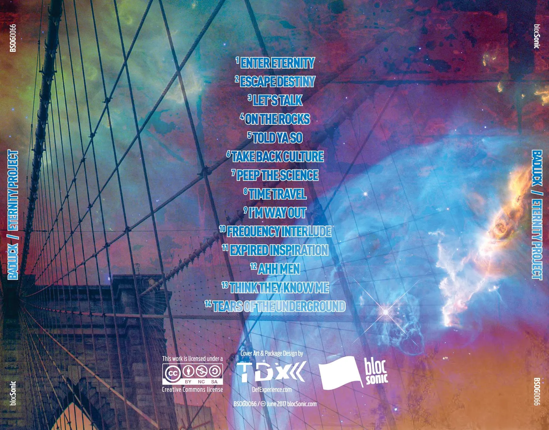 Album traycard for “Eternity Project” by BADLUCK