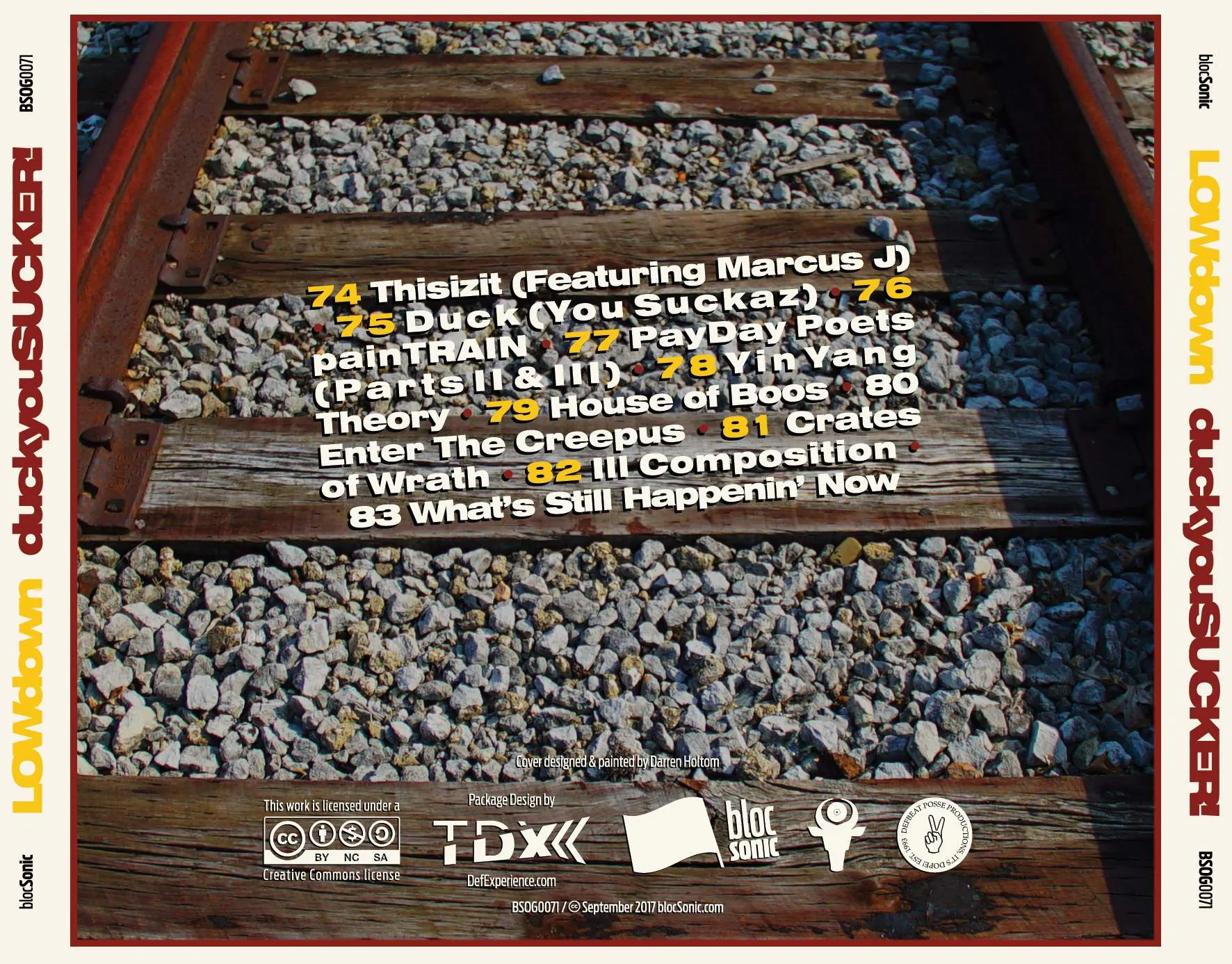 Album traycard for “duckyouSUCKER!” by LOWdown