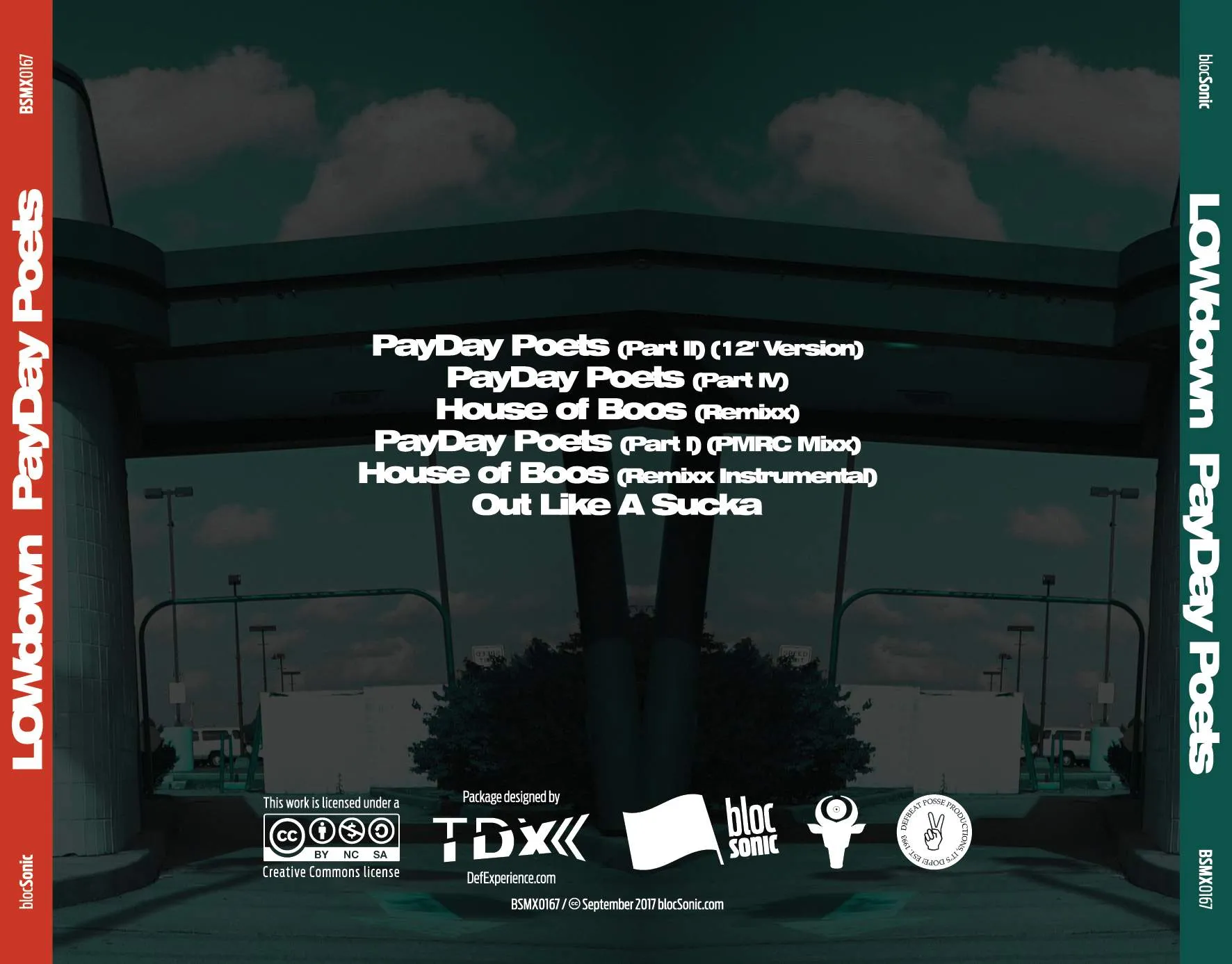 Album traycard for “PayDay Poets” by LOWdown