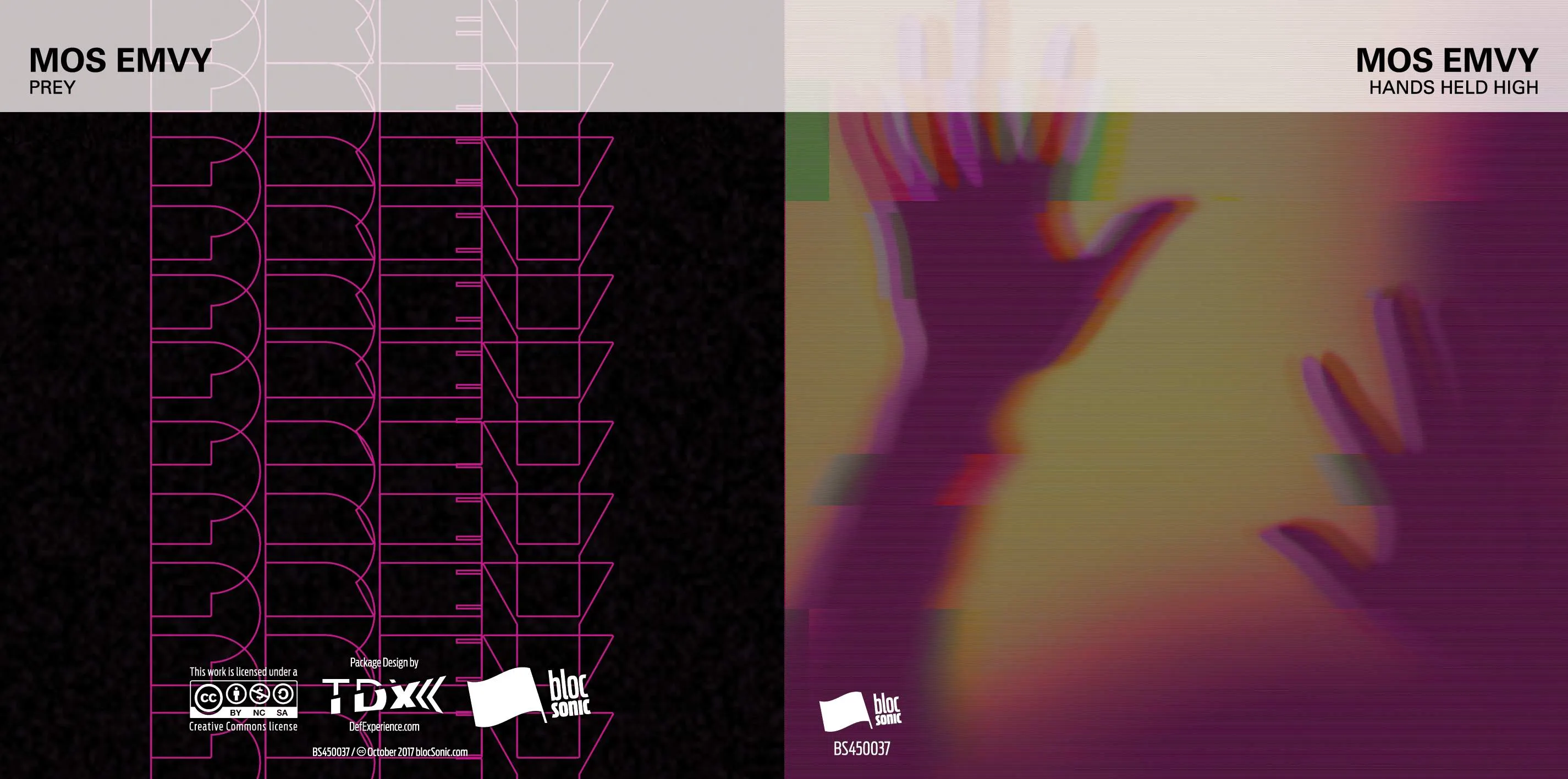 Album insert for “Hands Held High” by Mos Emvy