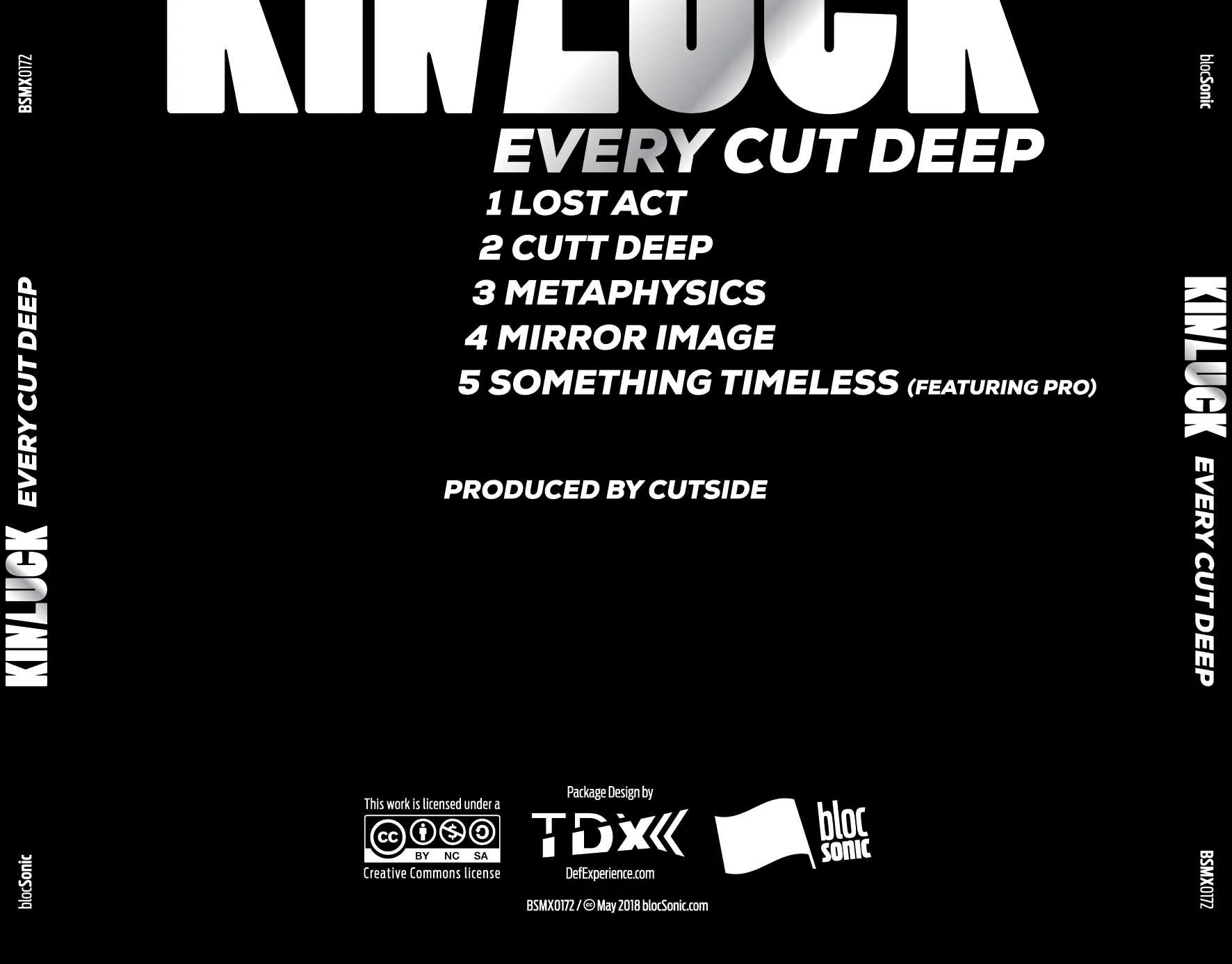 Album traycard for “Every Cut Deep” by KIN/LUCK