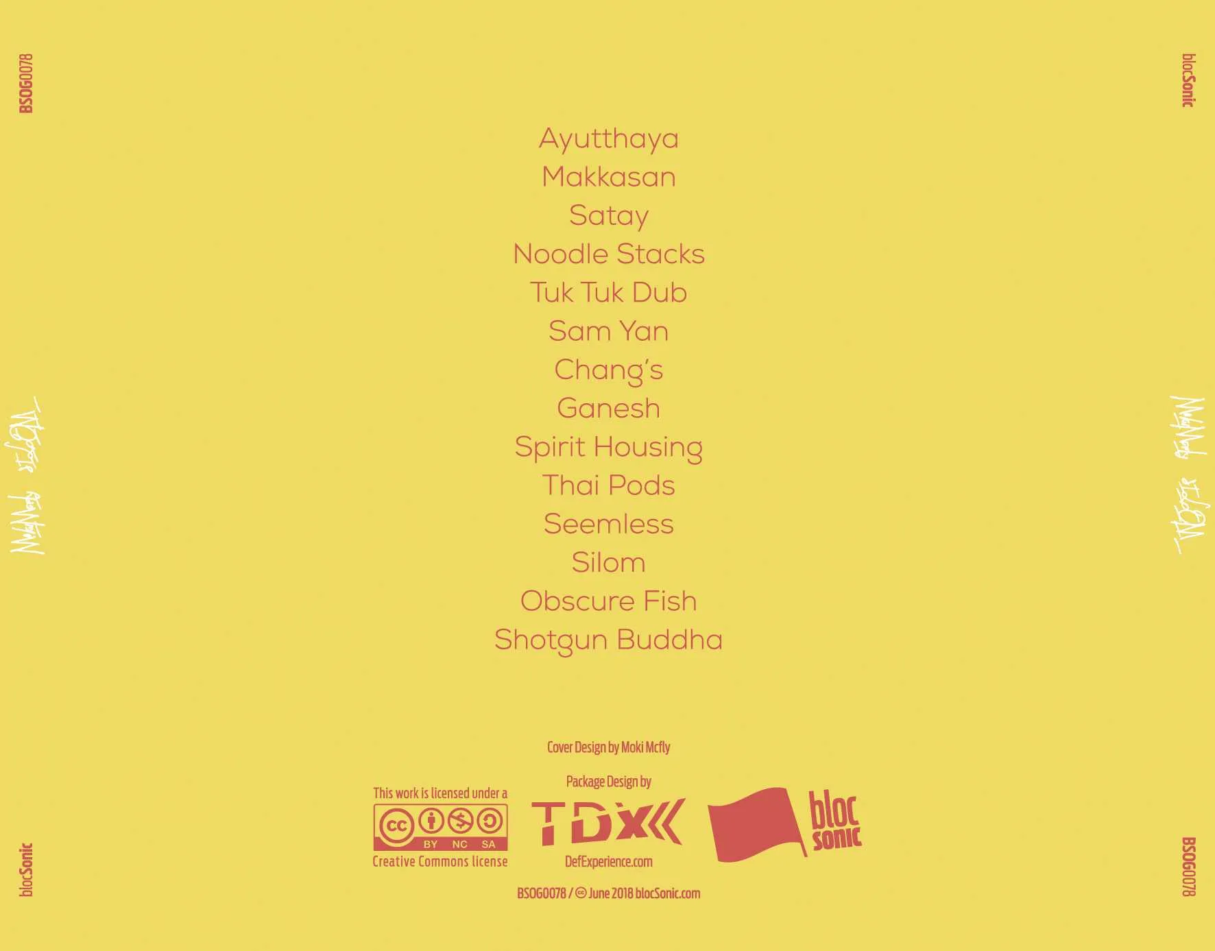 Album traycard for “Silom” by Moki Mcfly