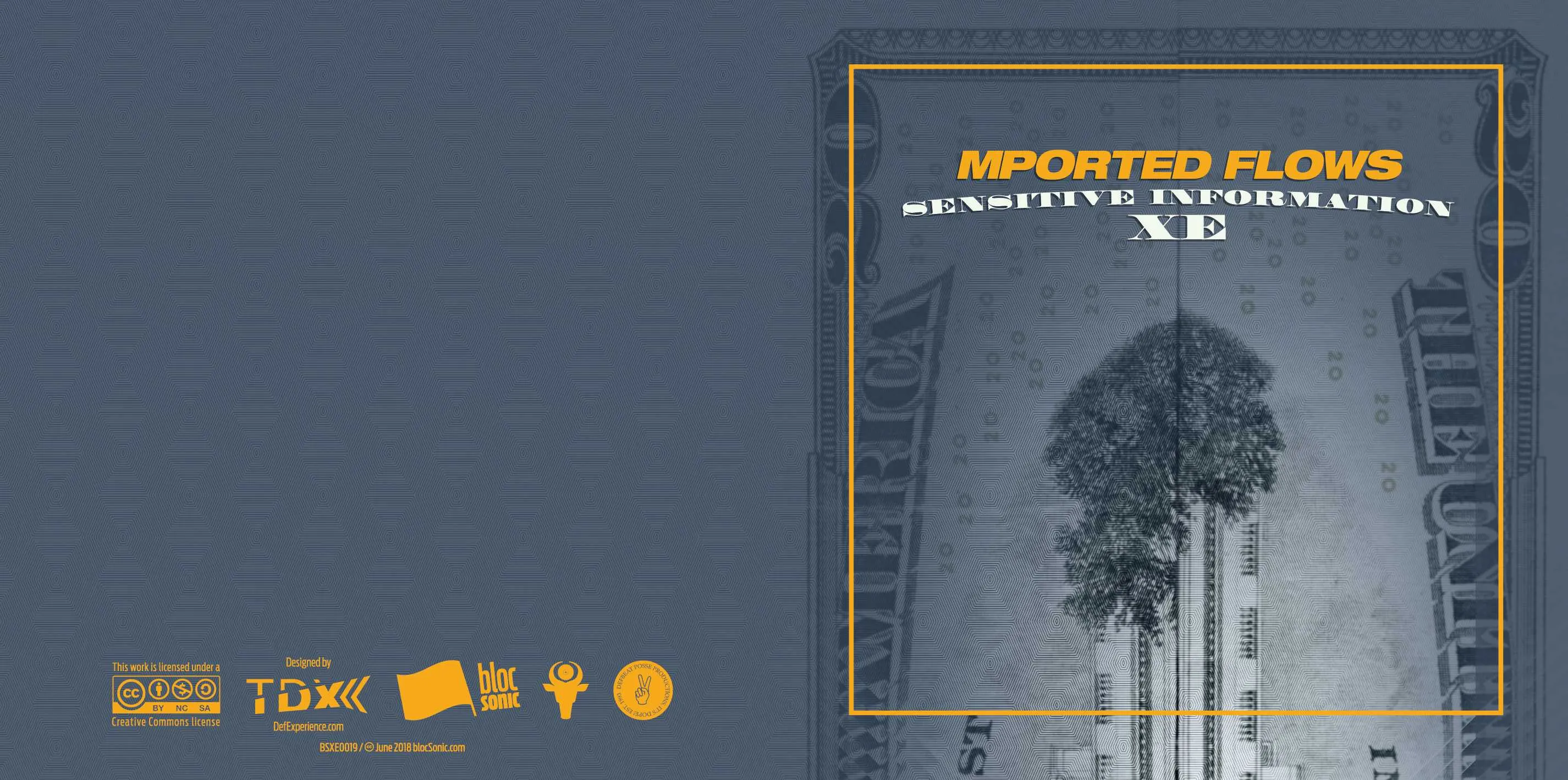 Album insert for “Sensitive Information XE” by Mported Flows
