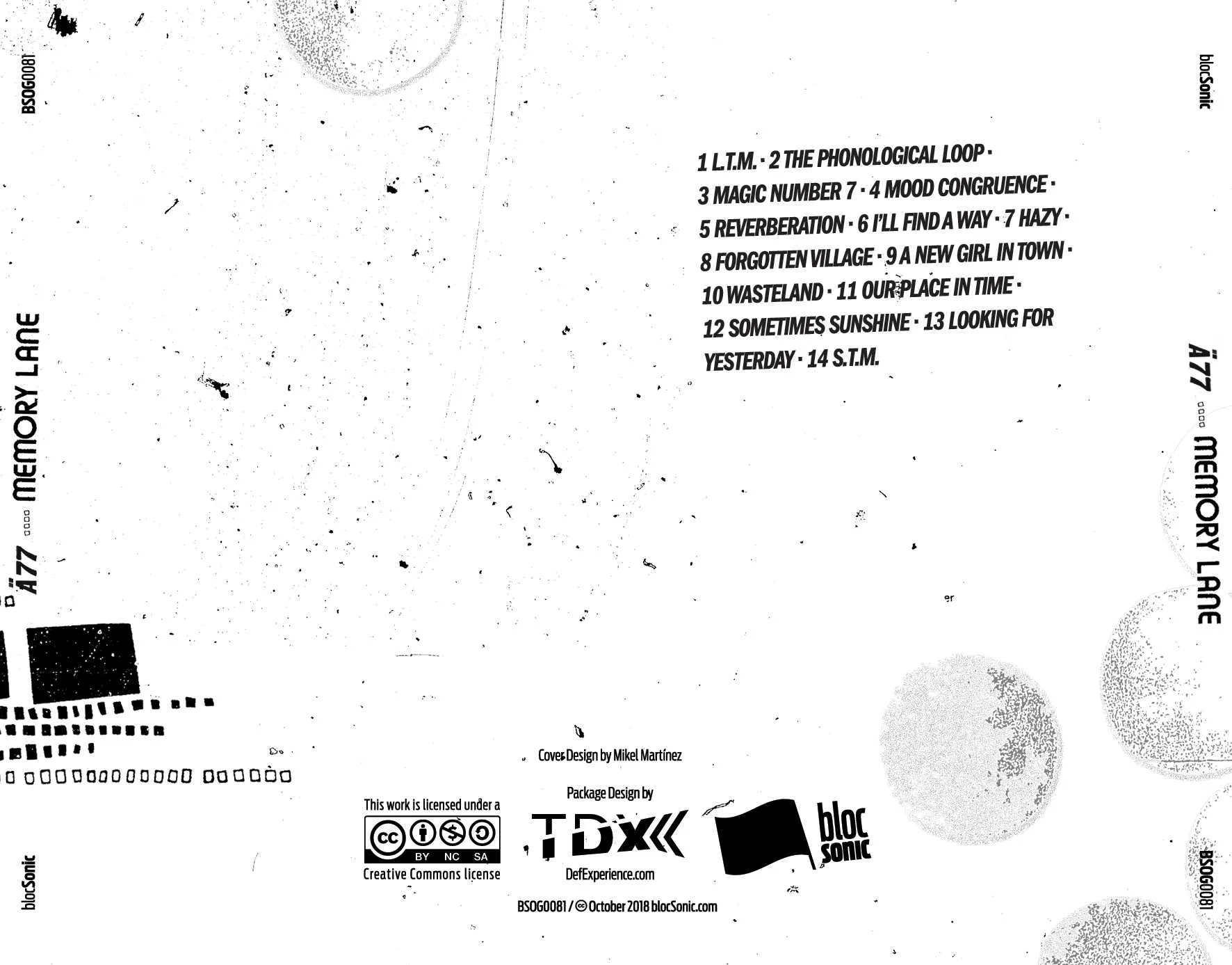Album traycard for “Memory Lane” by aitänna77
